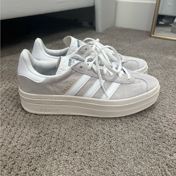 Adidas Light Gray Platform Sneakers - Picture 2 of 4